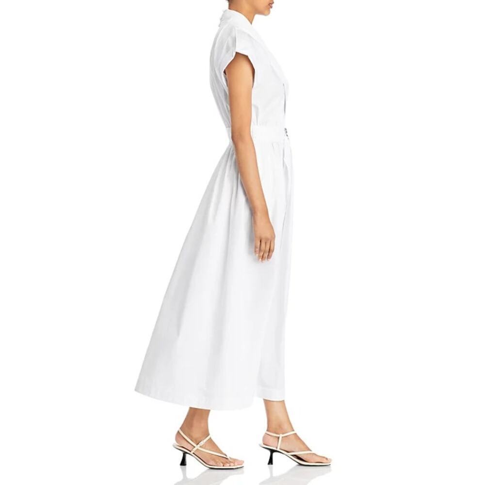 Derek Lam 10 Crosby Celeste Belted Waist Cutout Maxi Dress White Size 2 NWOT - Picture 4 of 13